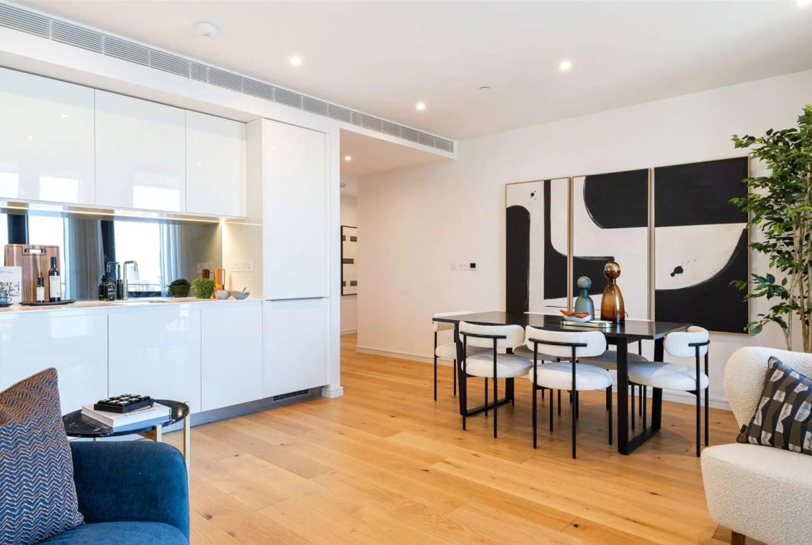 9 Eastfields Riverside Quarter Wandsworth Sw18 Open Plan Kitchen Dining Room Luxury Apartment London
