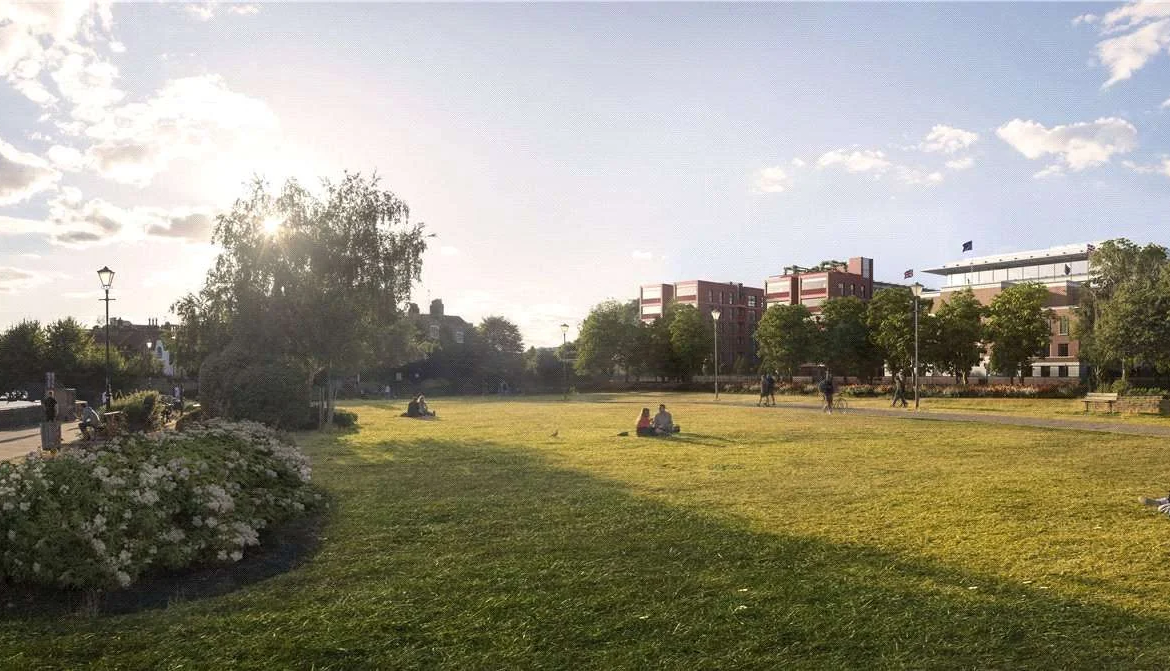 Artisi Hammersmith Town Hall London W6 Cgi Location Thames Riverside Park Sunset Red Brick Building Ravenscourt Park Proxi...