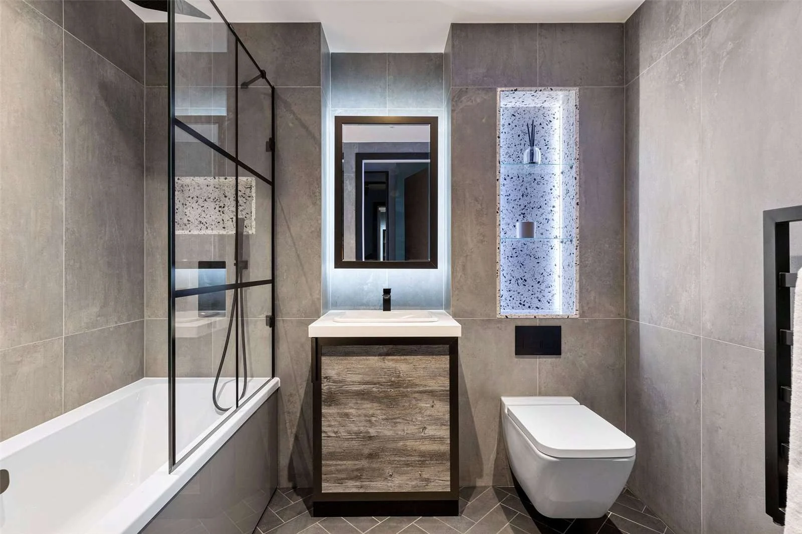 Bathroom Bath Led Mirror The Stage Shoreditch London Ec2a