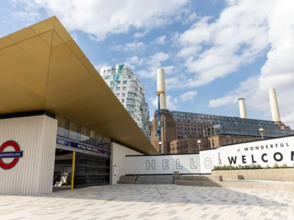 Battersea Power Station Underground Tube Station Entrance Sw11 London Northern Line Development Neighbourhood
