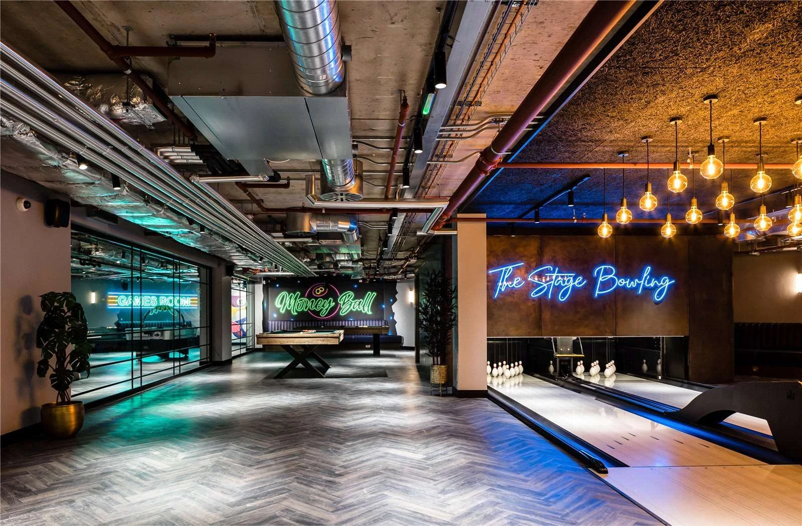 Bowling Alley Games Room The Stage Shoreditch London Ec2a
