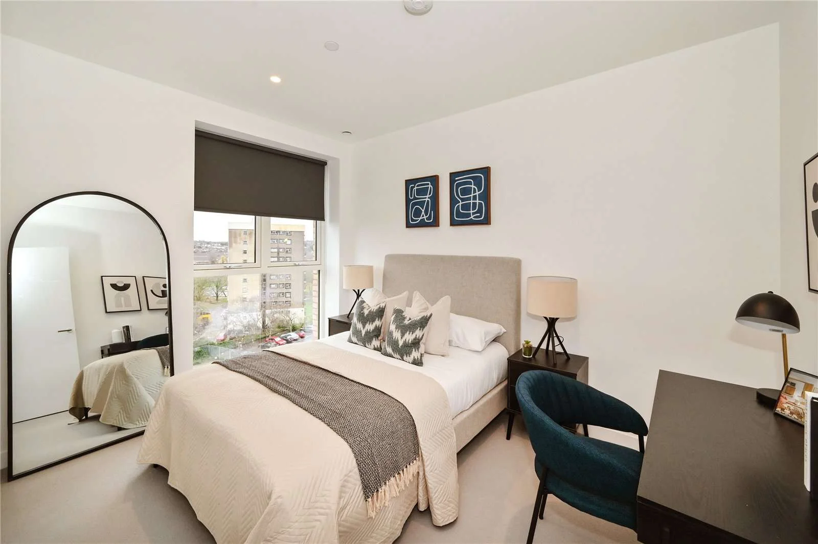 Brent Cross Town Nw2 Master Bedroom Double Bed Floor To Ceiling Windows
