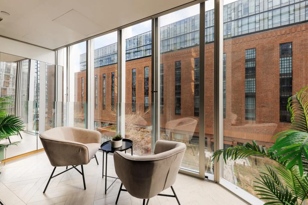 Circus West Village 8 Circus Road West Battersea Sw11 London 1 Bed Apartment Winter Garden Seating Area Power Station Bric...