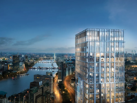 Damac Tower Nine Elms London Sw8 Exterior Aerial View