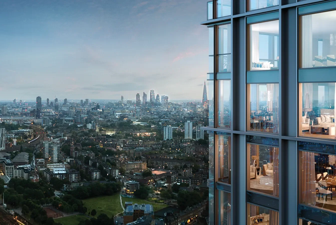 Damac Tower Nine Elms London Sw8 Floor To Ceiling Windows City View