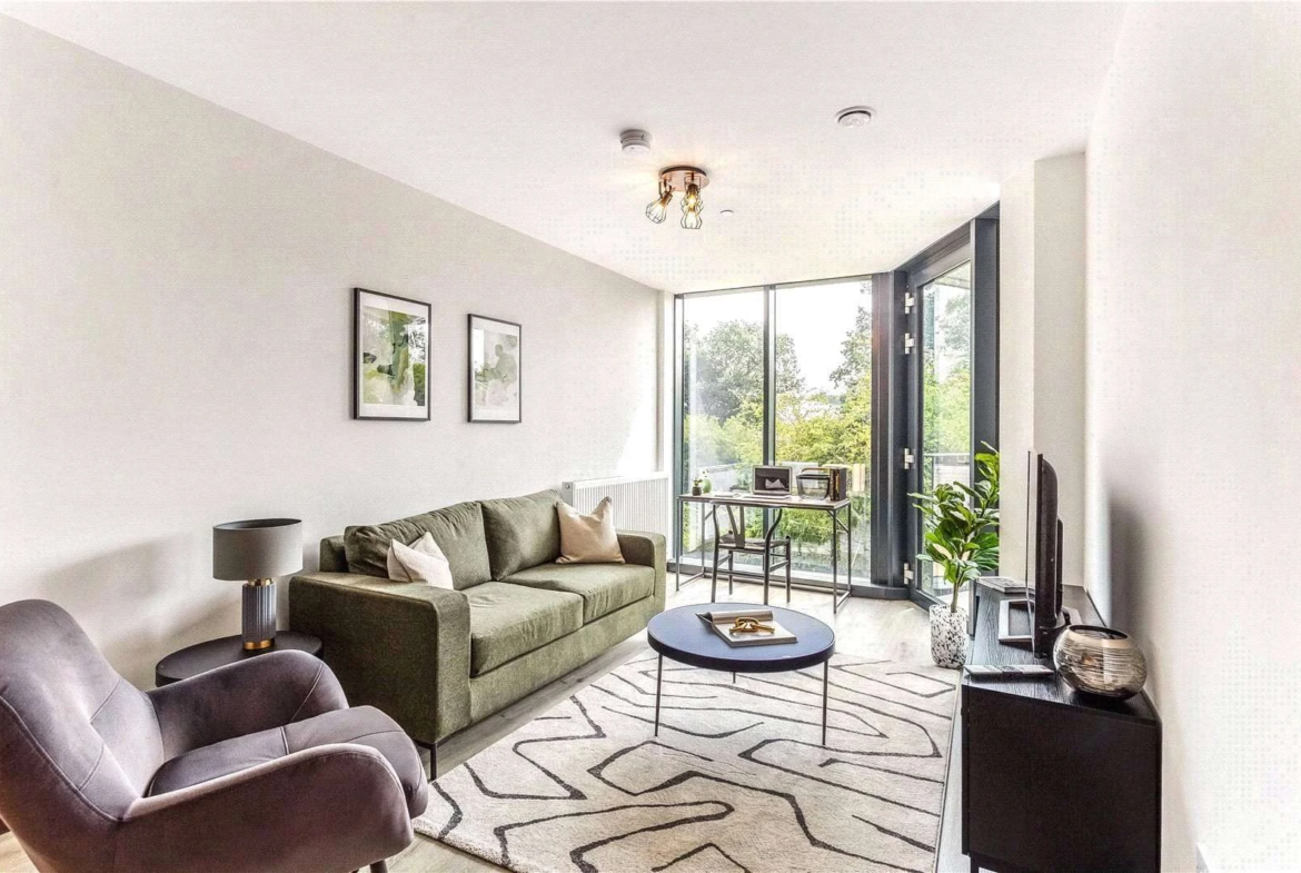 Dylon Riverside Samuel Apartments Se26 London Bright Living Room Balcony Green Garden Views Weston Homes