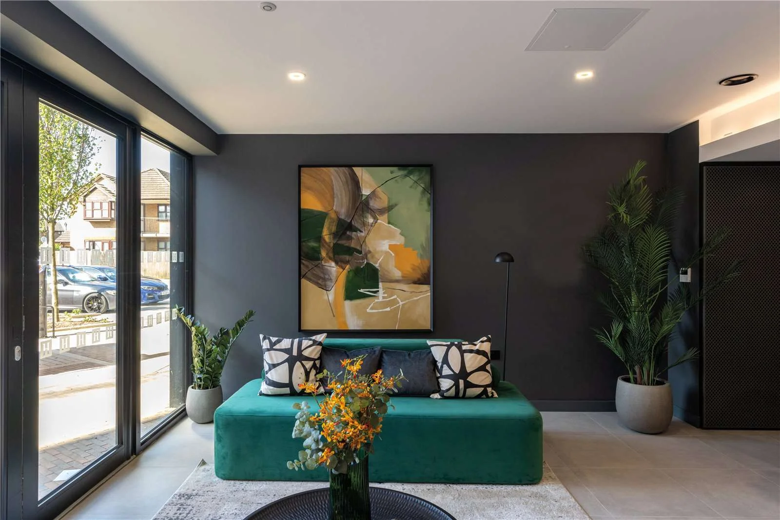 Hanwell Square Hanwell W7 Residents Lounge Green Velvet Sofa Terrace Doors