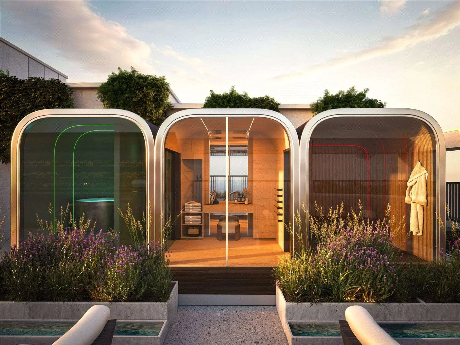 Hilight 100 York Road Battersea London Sw11 Rooftop Spa Sauna Plunge Pool Wellness Pods Lavender