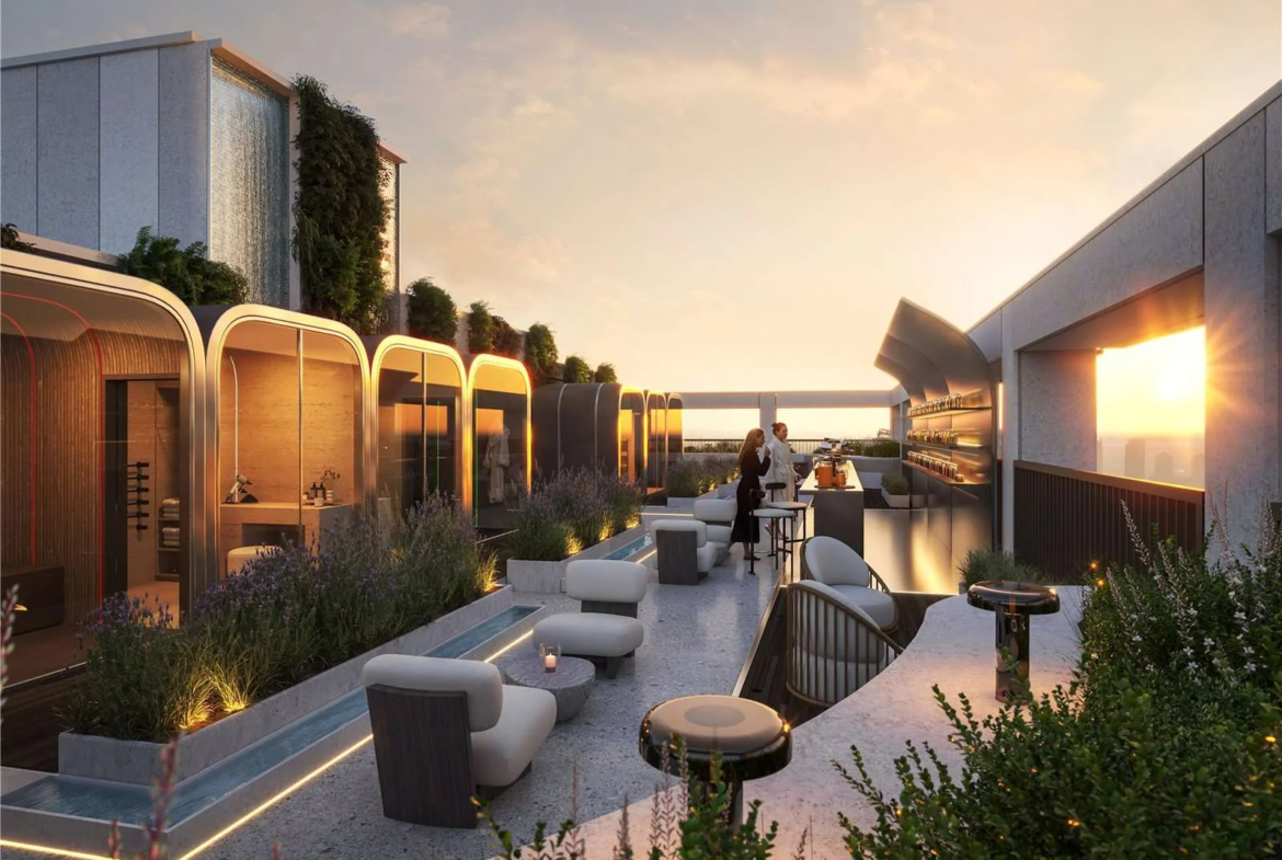 Hilight 100 York Road Battersea London Sw11 Rooftop Wellness Terrace Sauna Plunge Pool Sunset Views