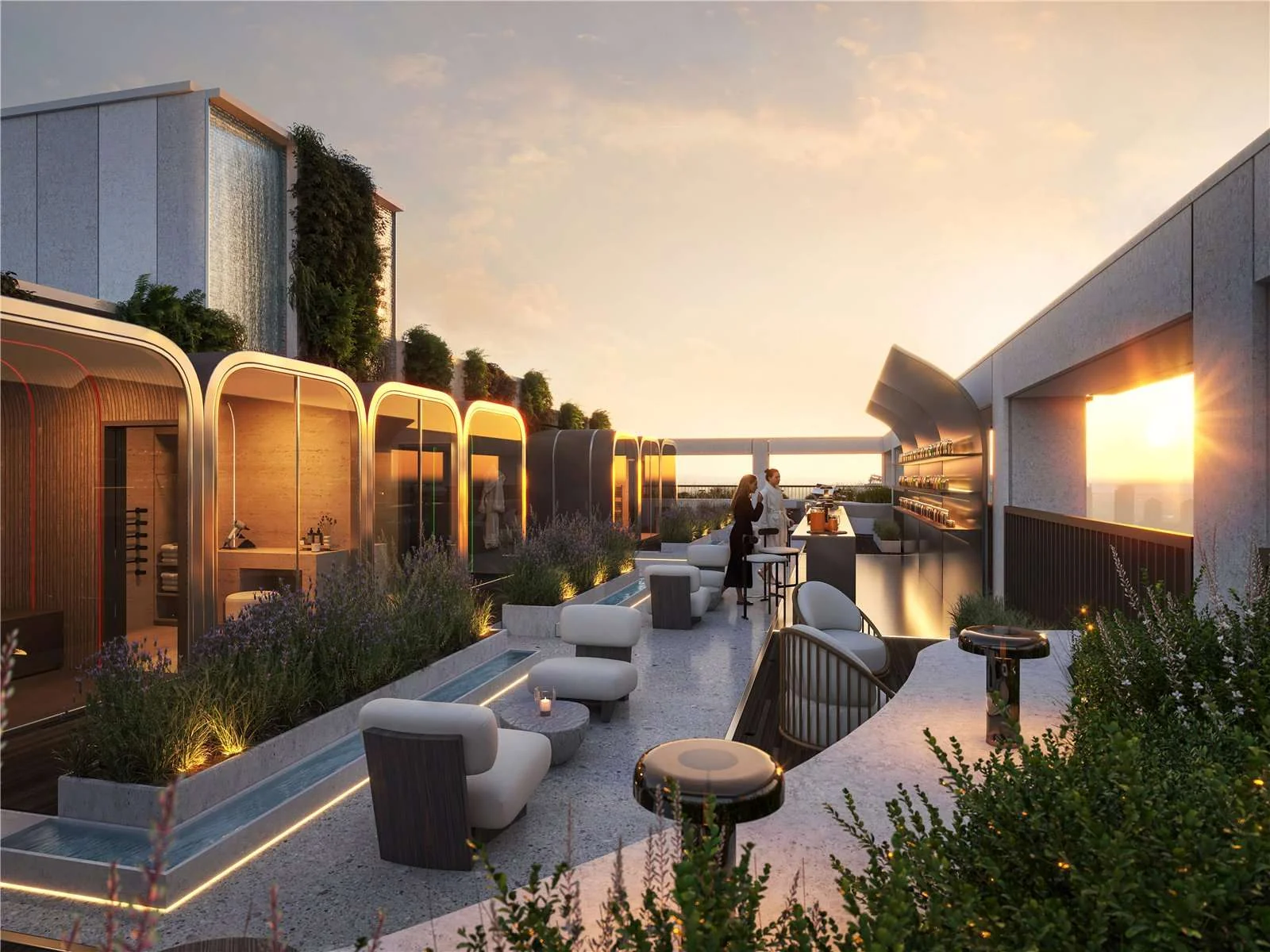 Hilight 100 York Road Battersea London Sw11 Rooftop Wellness Terrace Sauna Plunge Pool Sunset Views