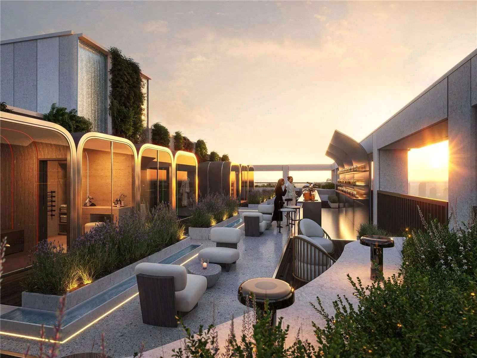 Hilight 100 York Road Battersea London Sw11 Rooftop Wellness Terrace Sauna Pods Bar Sunset Views