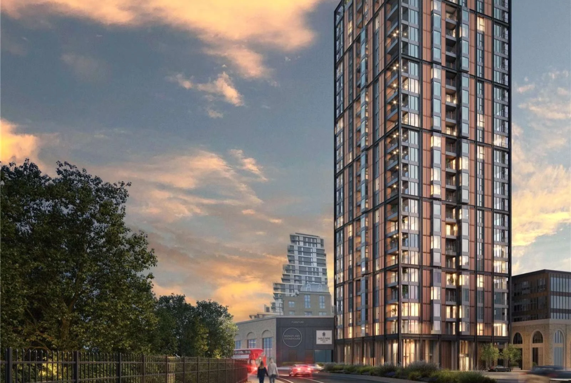 Hilight 100 York Road Battersea London Sw11 Tower Exterior Street View York Road Development