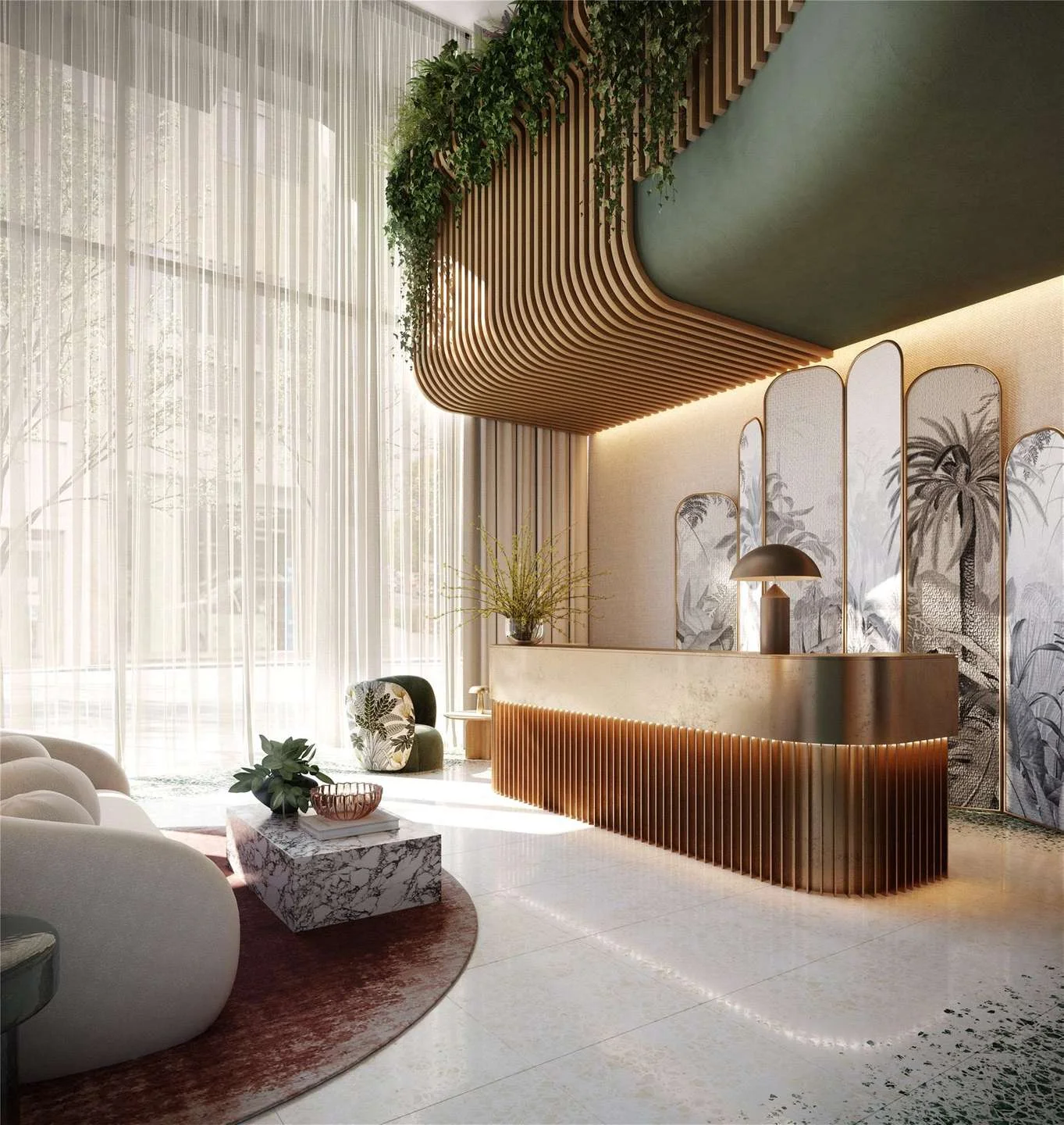 Hilight 100 York Road Battersea Sw11 London Residents Lobby Concierge Double Height Lounge Cgi