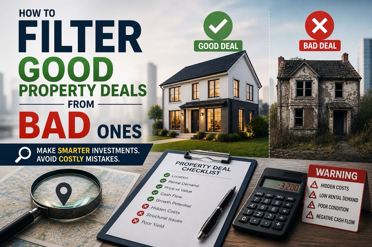 How to filter good property deals from bad ones – property investment checklist and risk comparison
