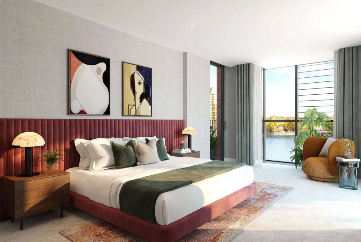 Hurlingham Waterfront Sw6 2tz London Exterior Riverside Night View Wandsworth Bridge Road