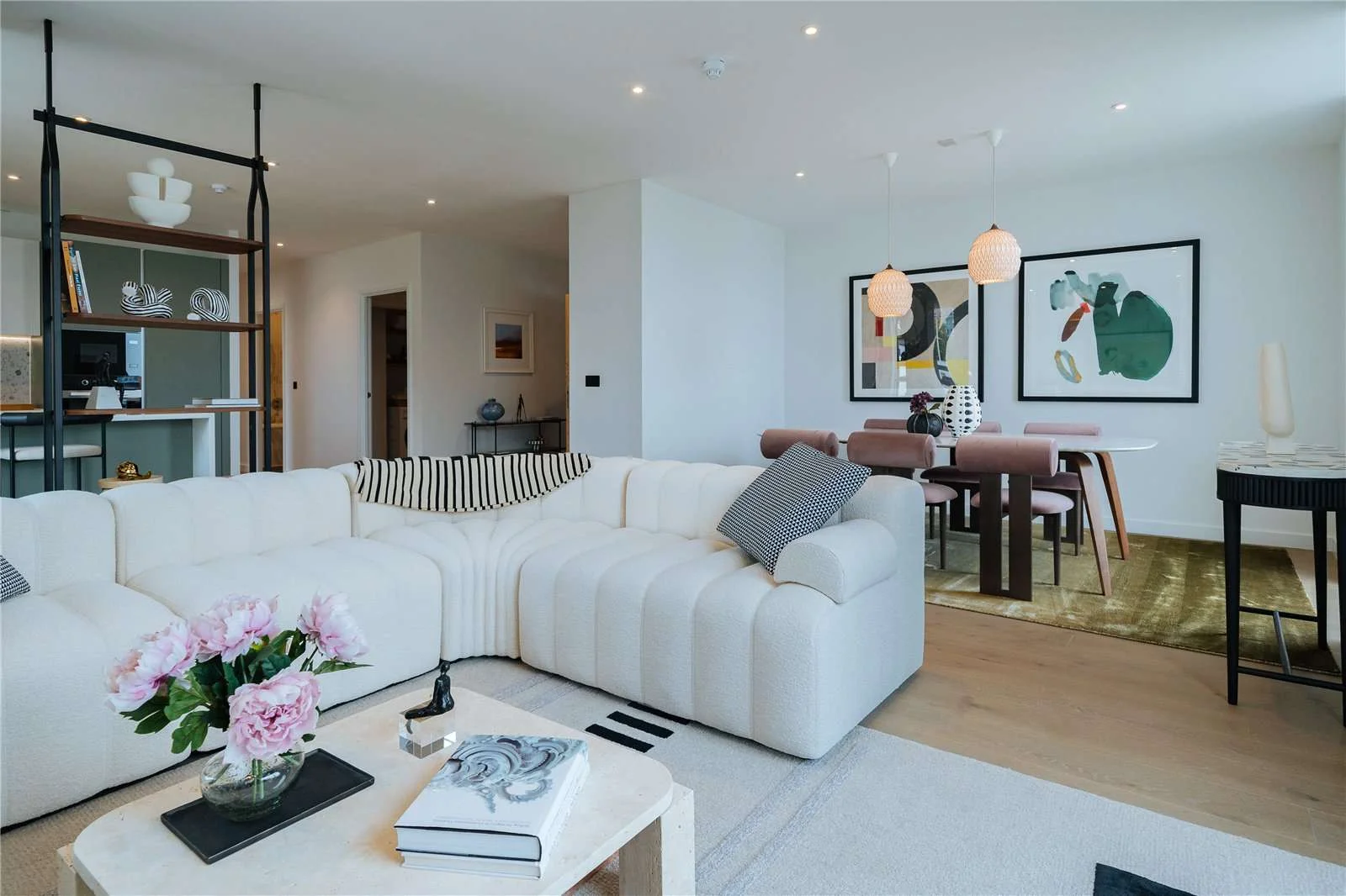 Hurlingham Waterfront Sw6 2tz London Kitchen Dining Open Plan Show Apartment