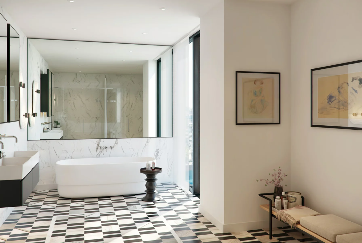 Hurlingham Waterfront Sw6 London Open Plan Living Dining Room Terrace View Cgi