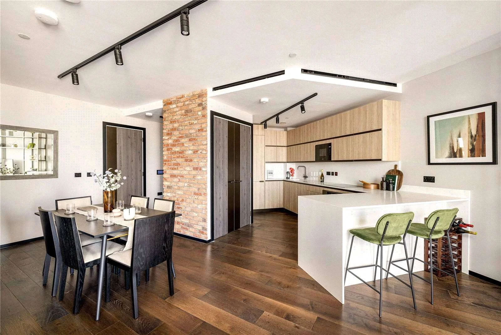 kitchen-dining-area-exposed-brick-the-stage-shoreditch-london-ec2a Kitchen Dining Area Exposed Brick The Stage Shoreditch London Ec2a