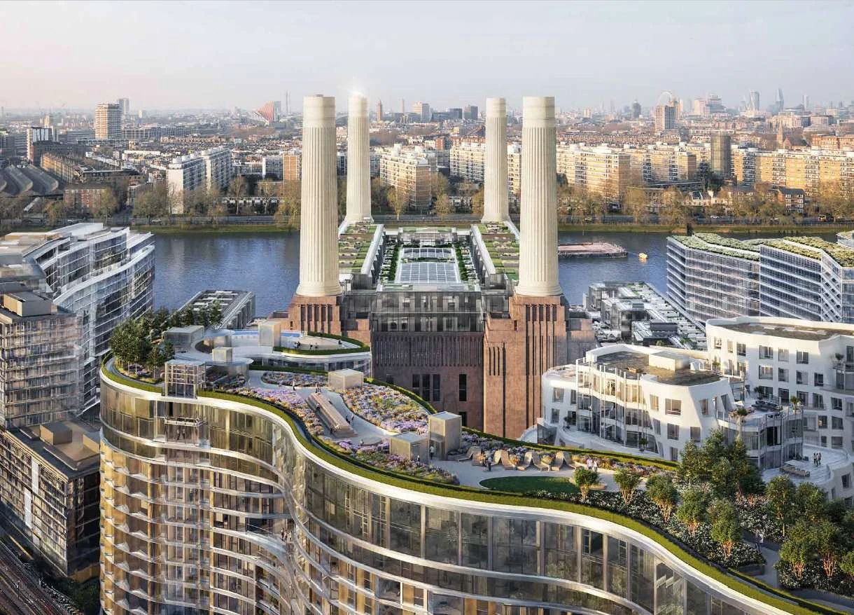 Koa Electric Boulevard Battersea Power Station Sw11 Aerial View Thames River London Development