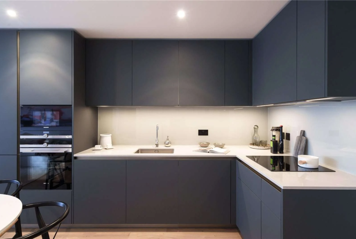 Koa Electric Boulevard Battersea Sw11 2bed Apartment Kitchen Navy Siemens Appliances London