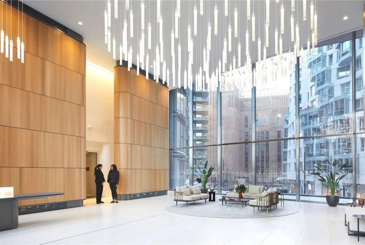 Koa Electric Boulevard Battersea Sw11 Lobby Concierge Pendant Lights Double Height London
