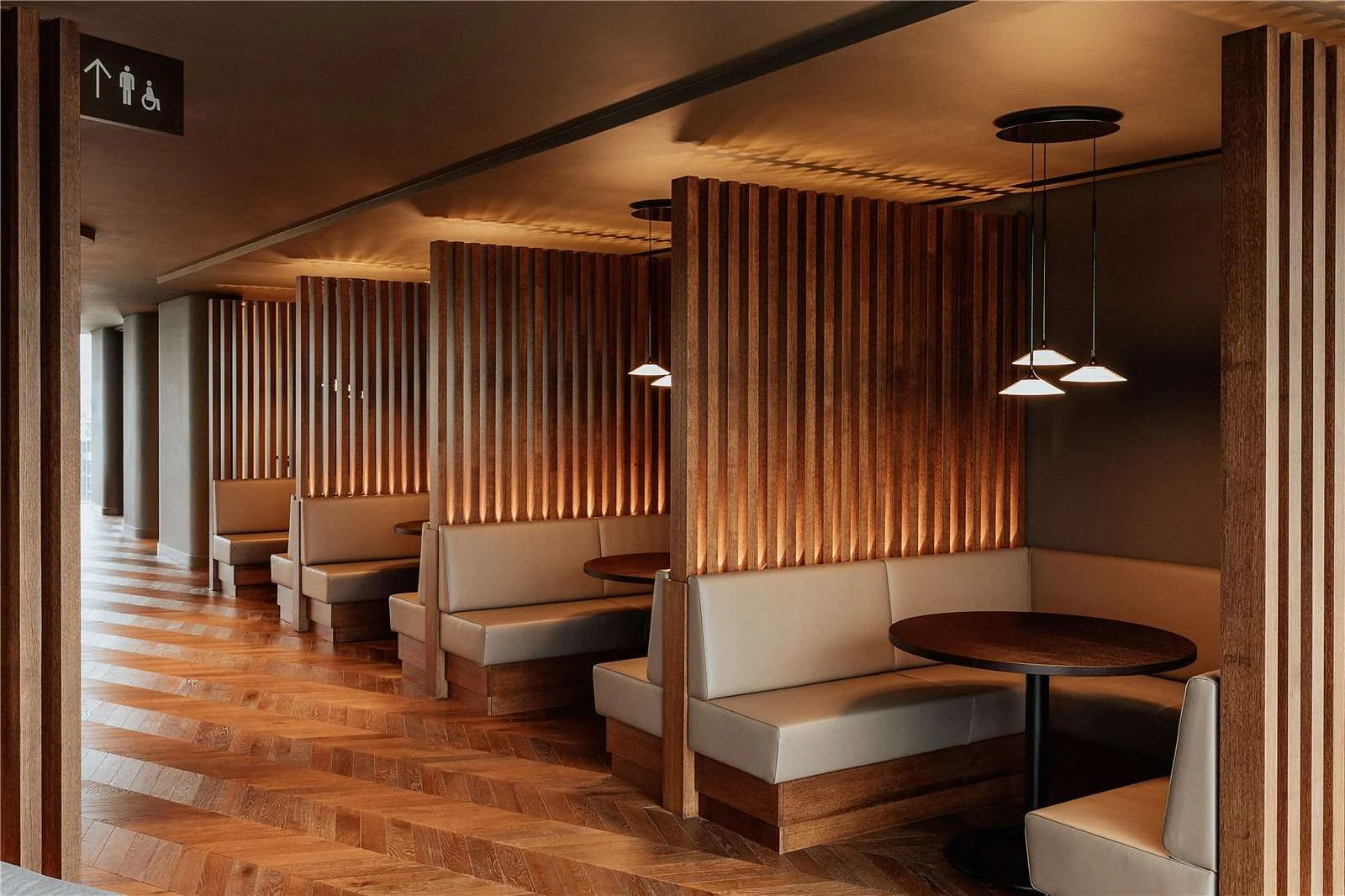 Koa Electric Boulevard Battersea Sw11 Private Dining Booth Seating Herringbone Floor Clubhouse London
