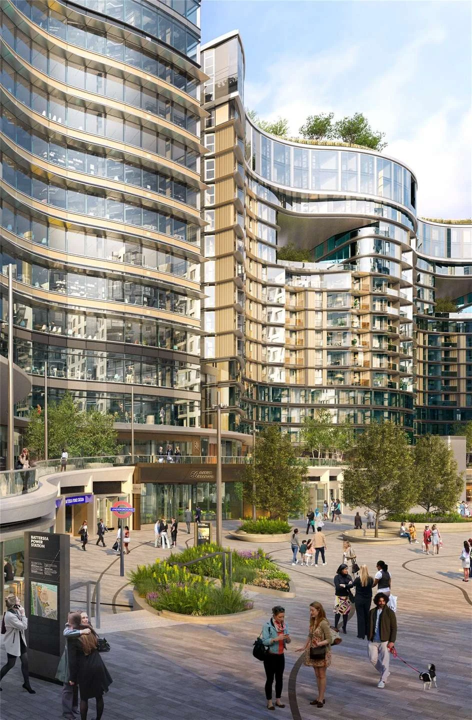 Koa Electric Boulevard Battersea Sw11 Underground Station Entrance Plaza London