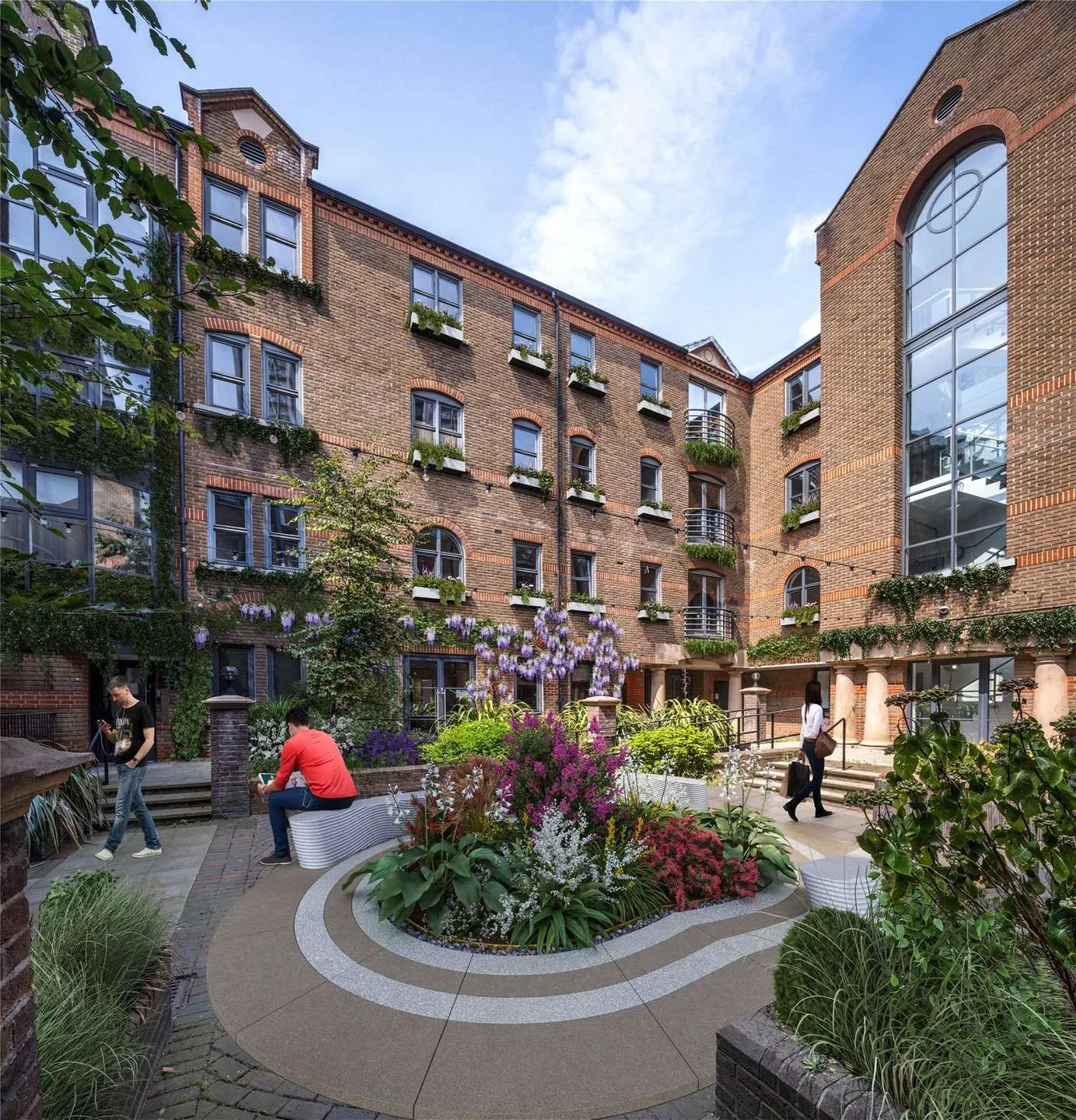 london-angel-village-communal-garden-courtyard-islington-ec1v London Angel Village Communal Garden Courtyard Islington Ec1v