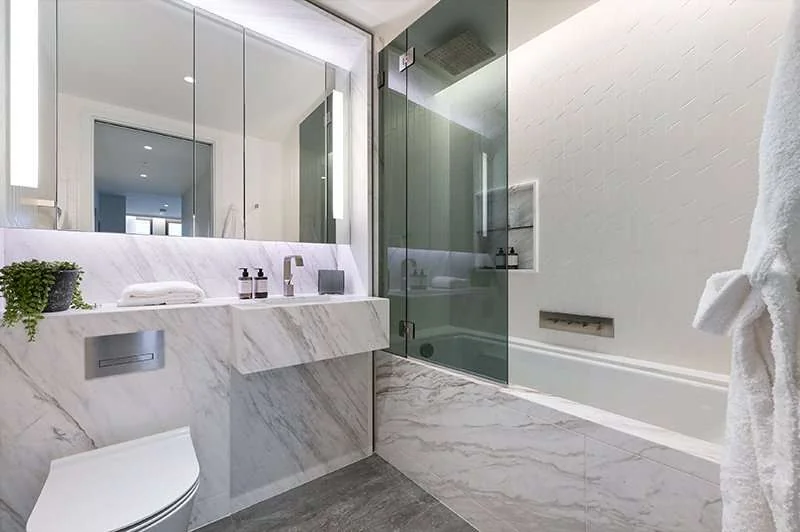 London One Bishopsgate Plaza Master Bathroom Marble City Ec3a