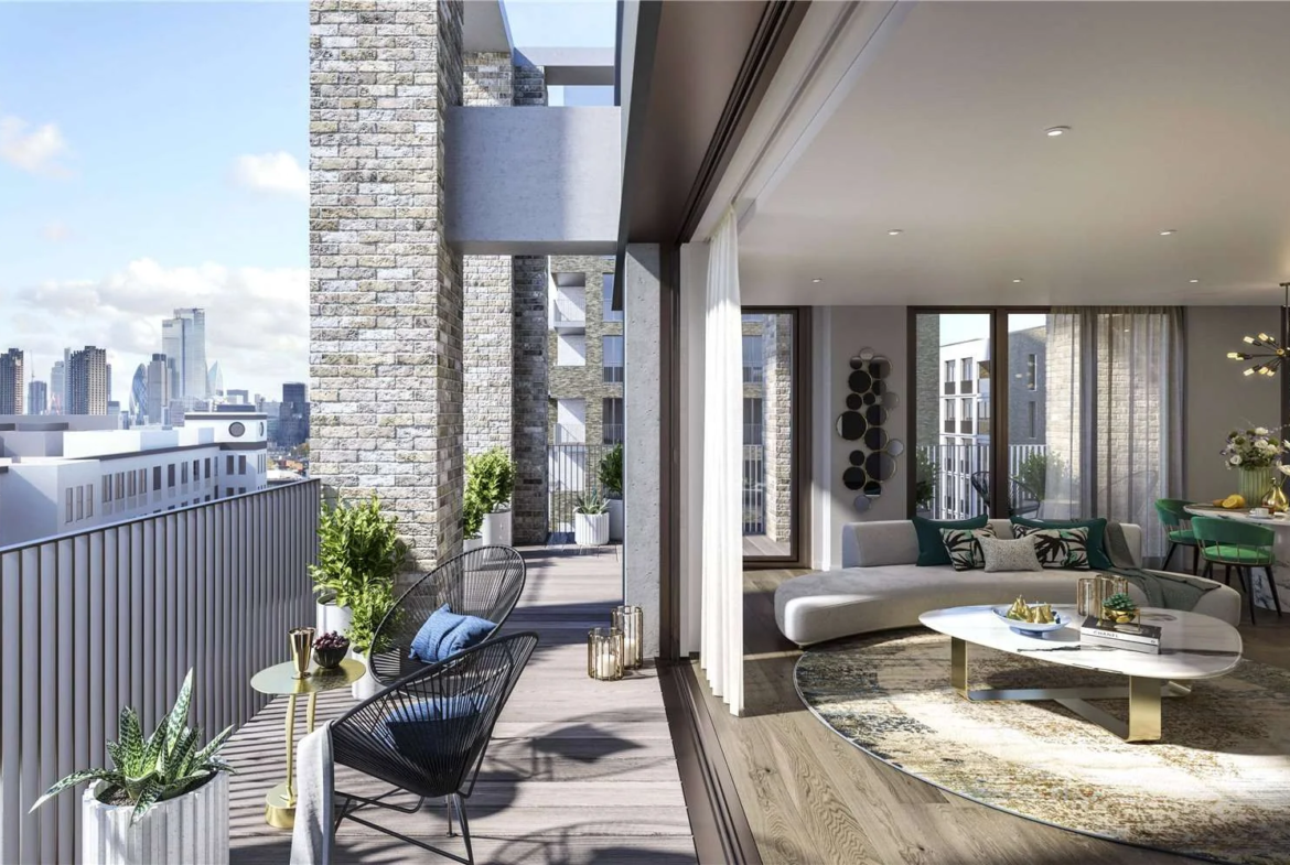 London Postmark Mount Pleasant Wc1x Private Balcony Living Room Farringdon