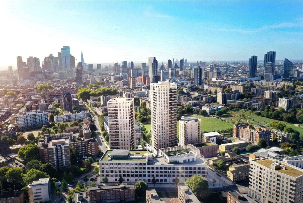 London Shoreditch Parkside N1 Aerial View Hoxton East London