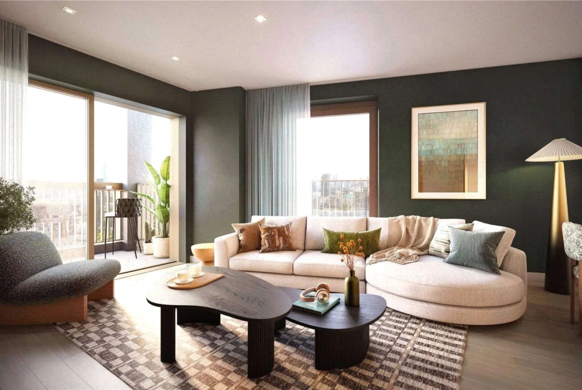 London Shoreditch Parkside N1 Living Room Two Bedroom Apartment