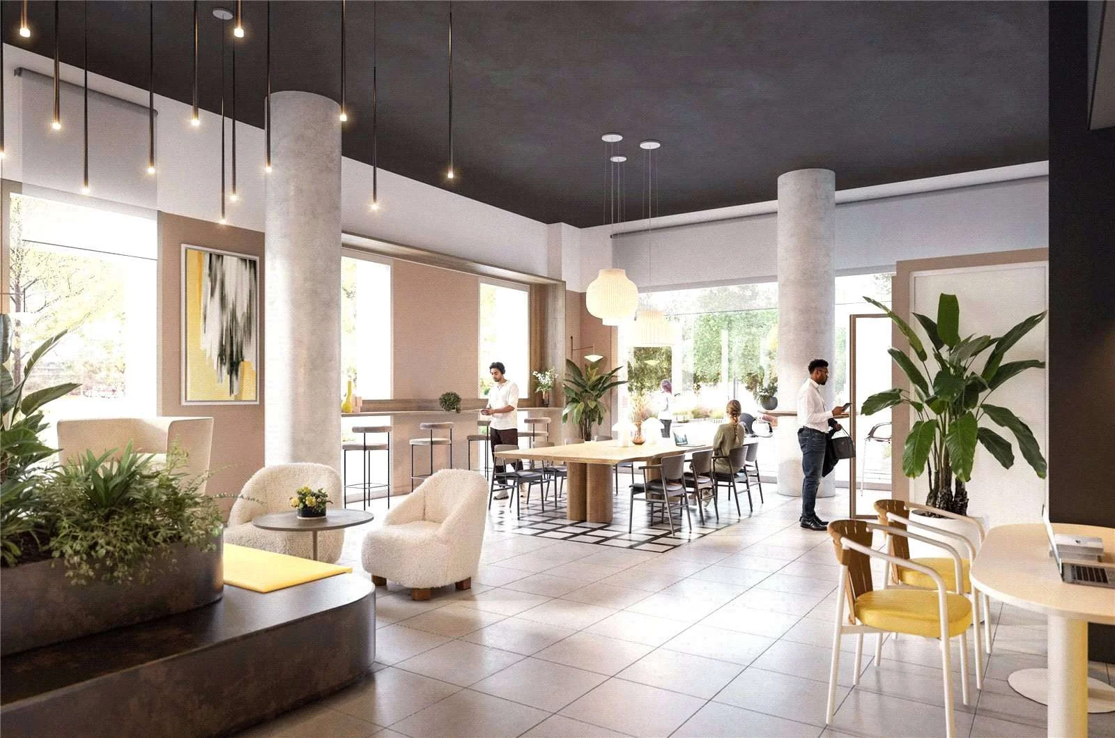 london-shoreditch-parkside-N1-residents-lounge-amenities London Shoreditch Parkside N1 Residents Lounge Amenities