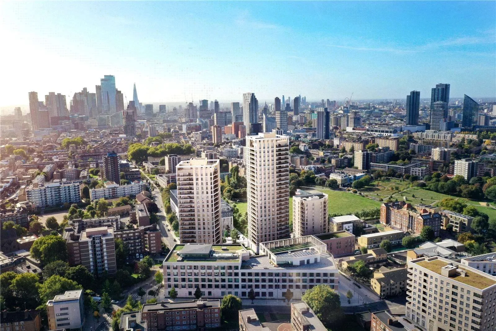 london-shoreditch-parkside-cityside-place-n1-aerial-view-east-london-skyline London Shoreditch Parkside Cityside Place N1 Aerial View East London Skyline