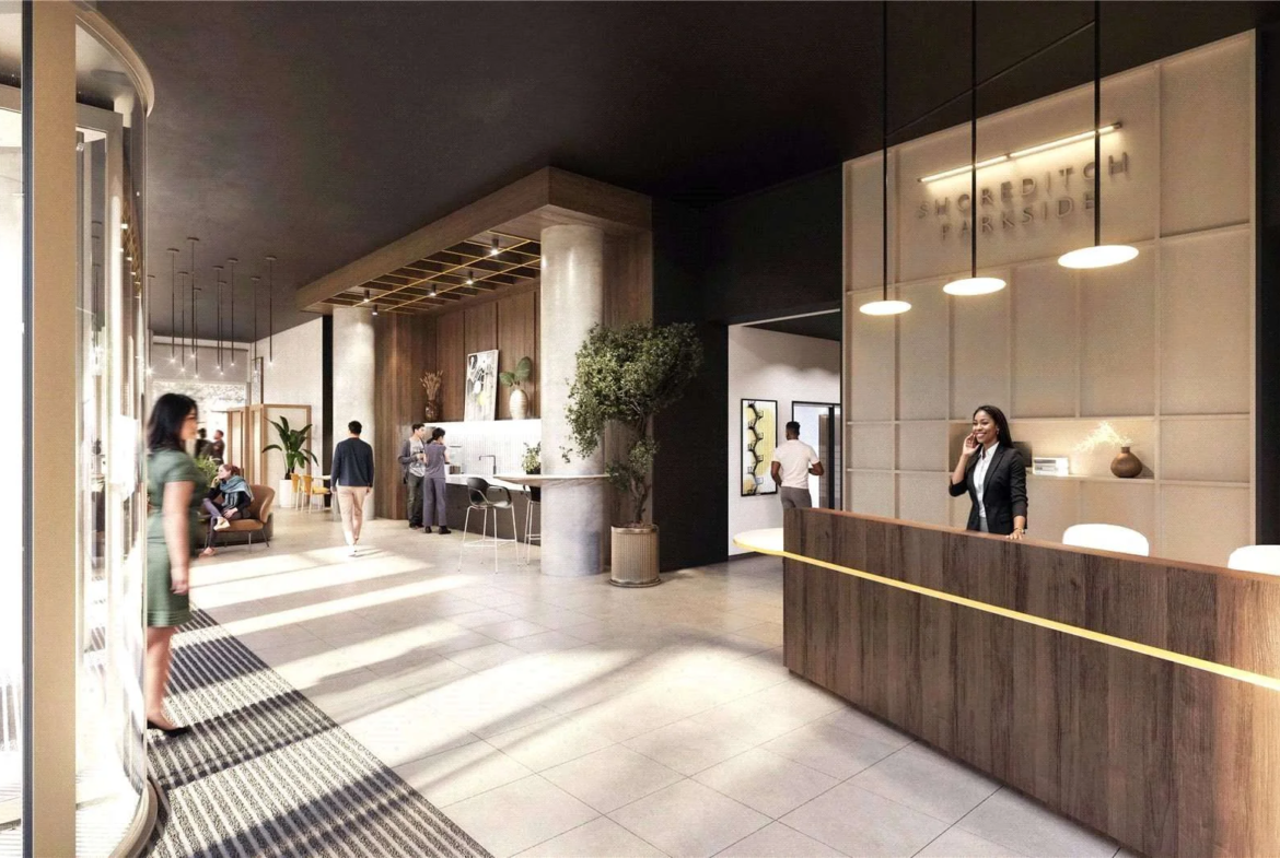 London Shoreditch Parkside Cityside Place N1 Concierge Lobby Entrance