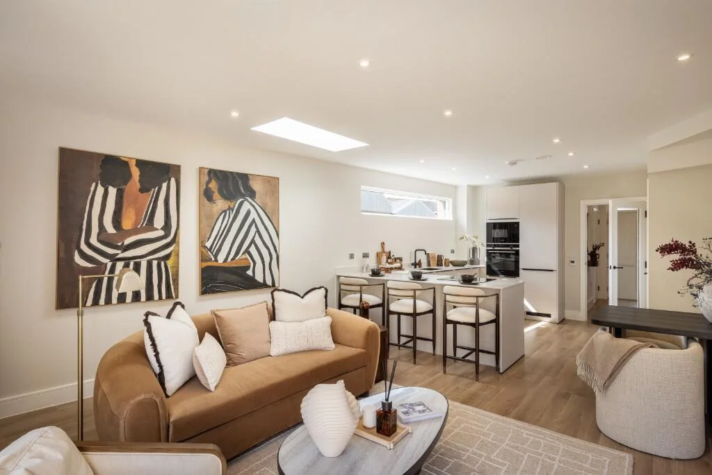 London Square Twickenham Green Plot1 Open Plan Kitchen Living Rooflight Tw2