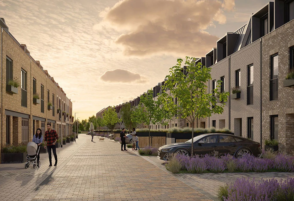 London Square Twickenham Green Riverside Mews Street Cgi Tw2