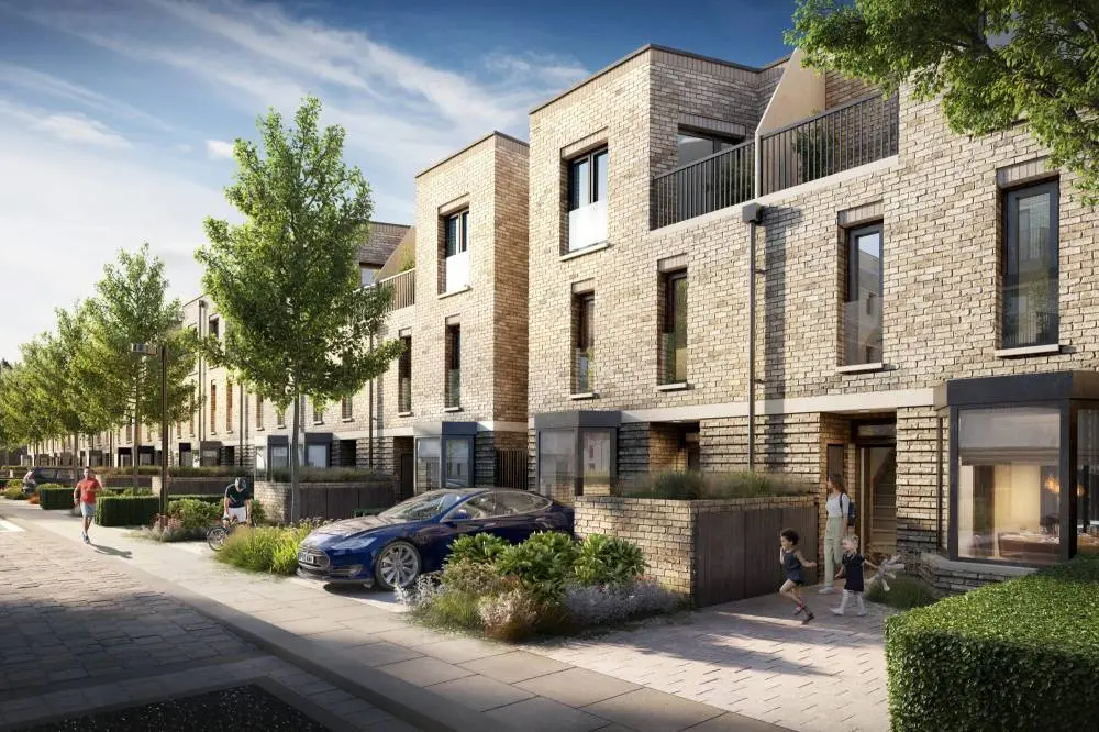 London Square Twickenham Square Twickenham Tw2 Build Townhouse Exterior Cgi