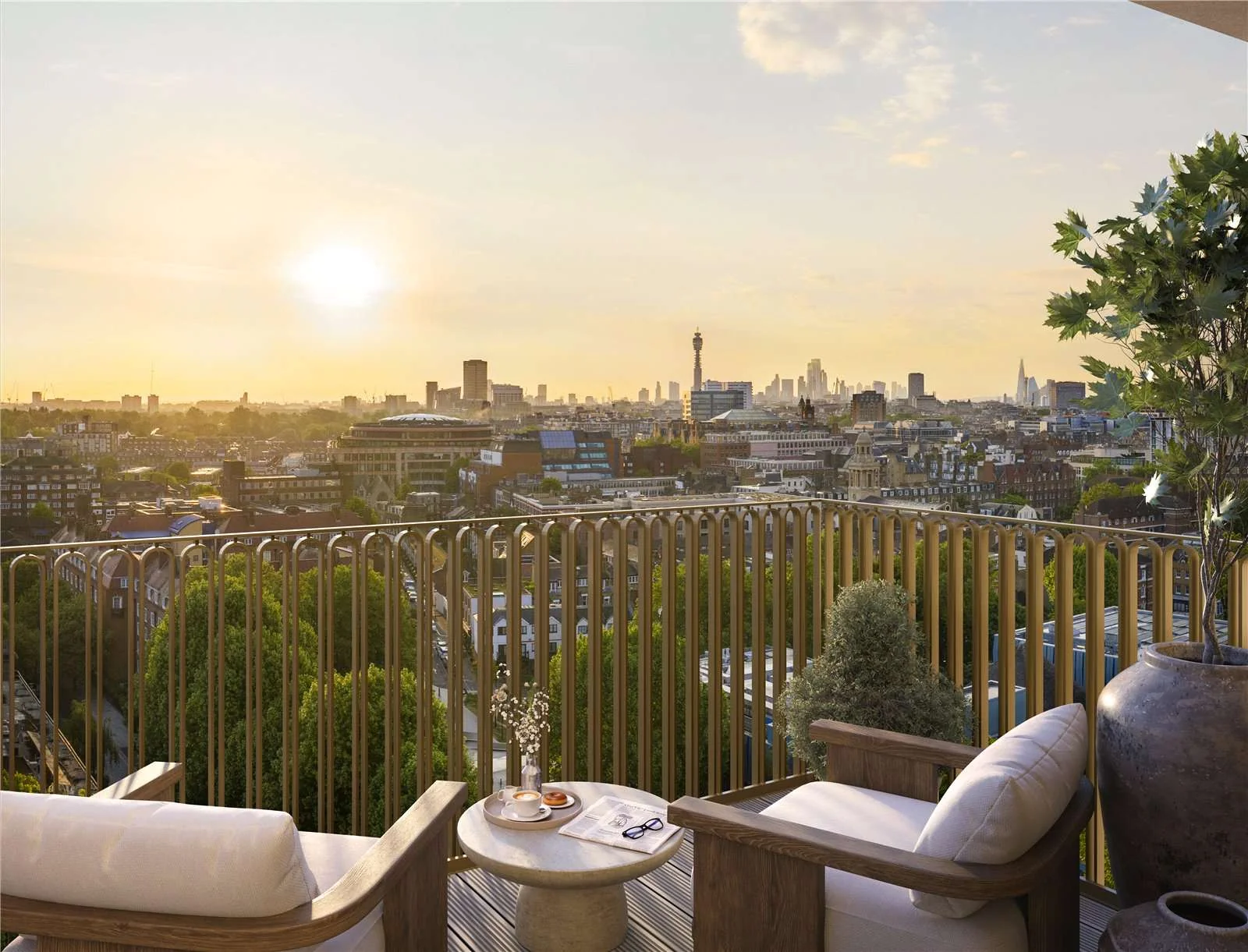 London The Broadley Marylebone Balcony Panoramic City Views Sunset Nw8