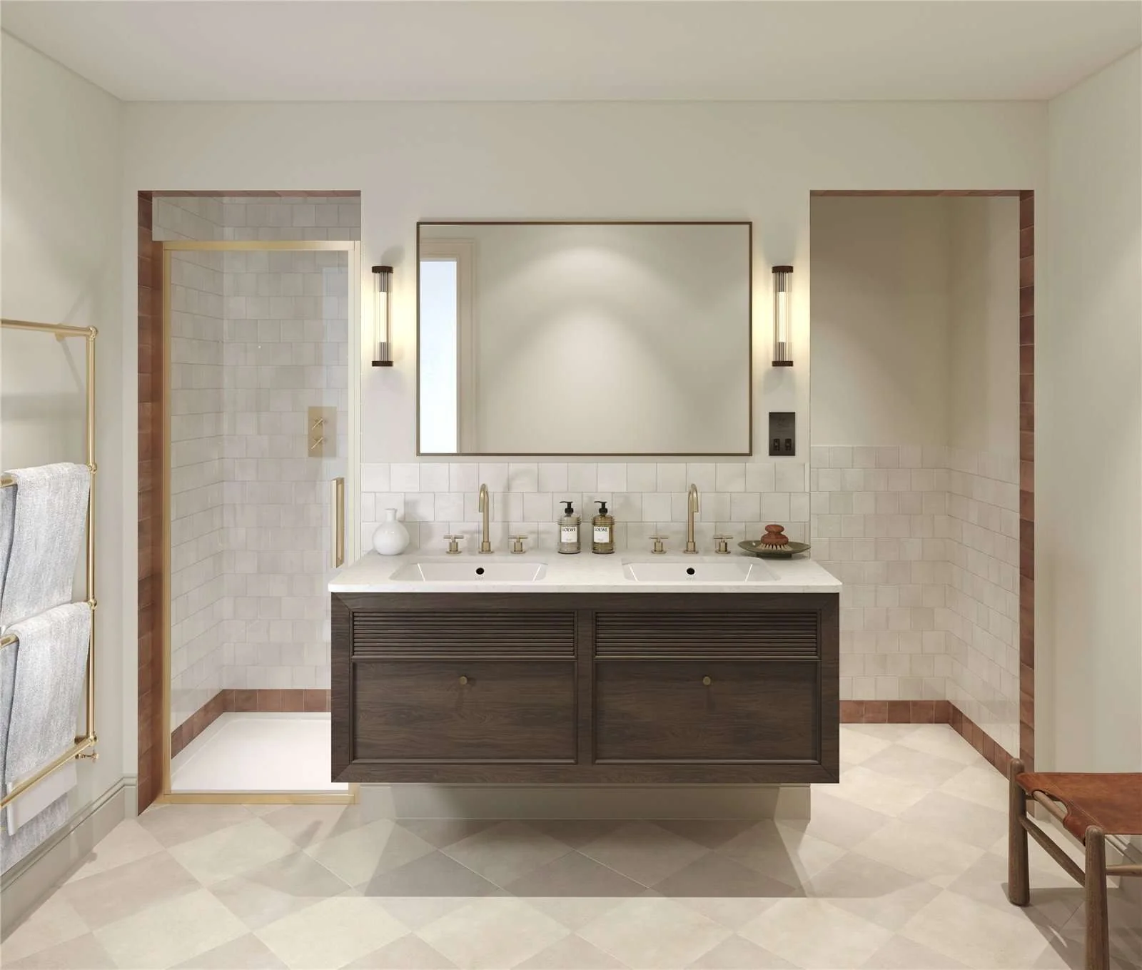 london-the-broadley-marylebone-bathroom-double-vanity-brass-fittings-nw8 London The Broadley Marylebone Bathroom Double Vanity Brass Fittings Nw8