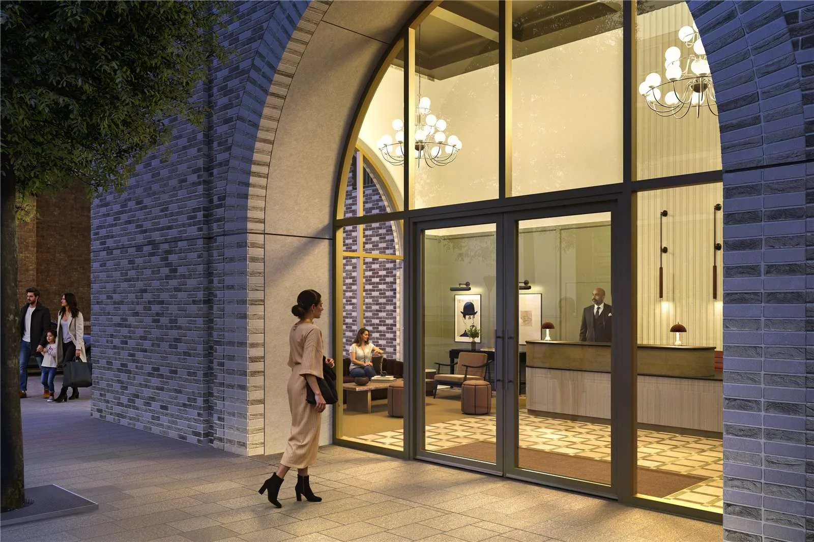 London The Broadley Marylebone Nw8 Building Entrance Night