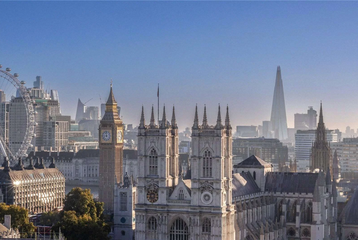 London The Broadway Westminster Sw1h Aerial Westminster Abbey Big Ben London Eye Shard