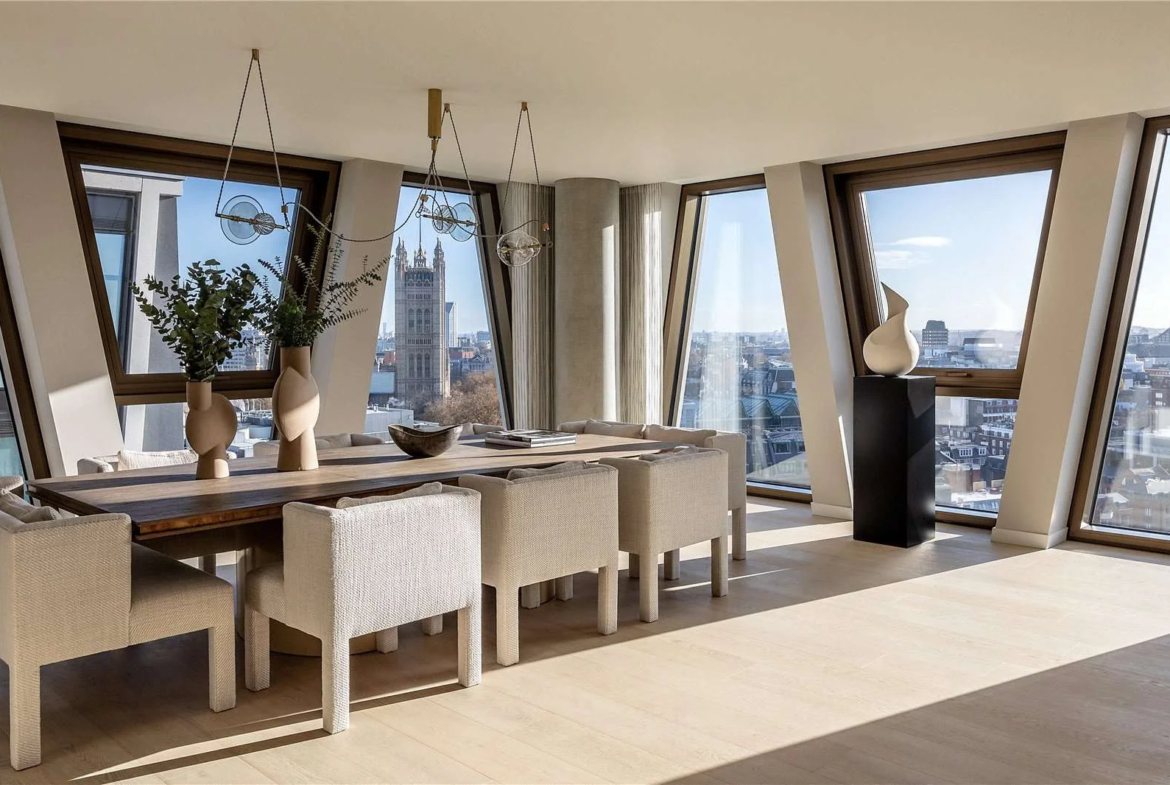 London The Broadway Westminster Sw1h Apartment Dining Room Houses Of Parliament View