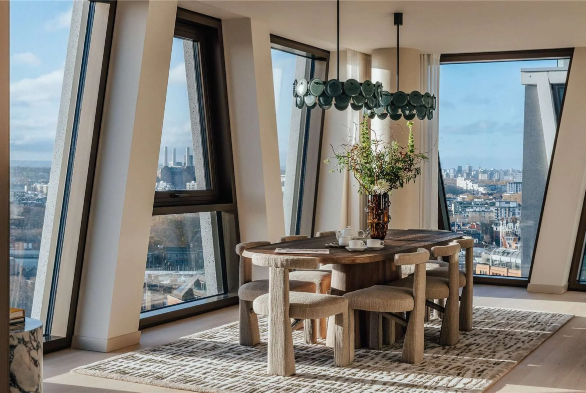 London The Broadway Westminster Sw1h Dining Room Battersea Power Station View