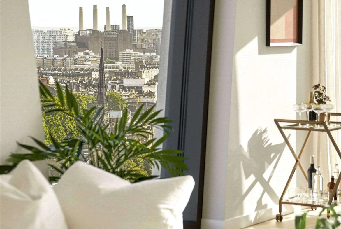 London The Broadway Westminster Sw1h Reception Room Battersea Power Station West View