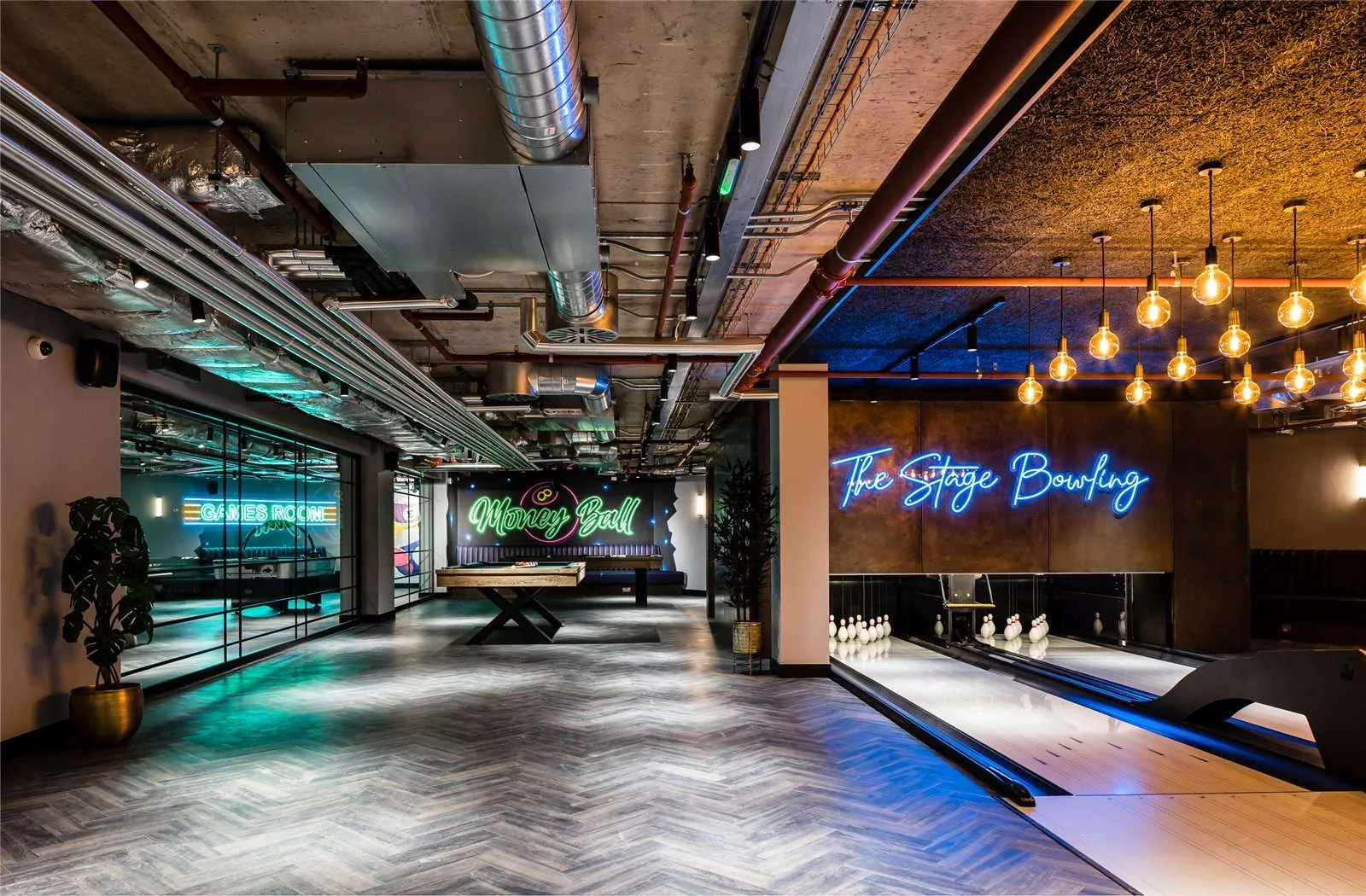 London The Stage Shoreditch Bowling Alley Games Room Ec2a