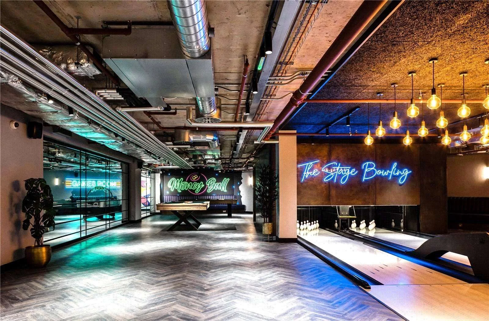london-the-stage-shoreditch-ec2a-residents-bowling-alley-games-room-07 London The Stage Shoreditch Ec2a Residents Bowling Alley Games Room