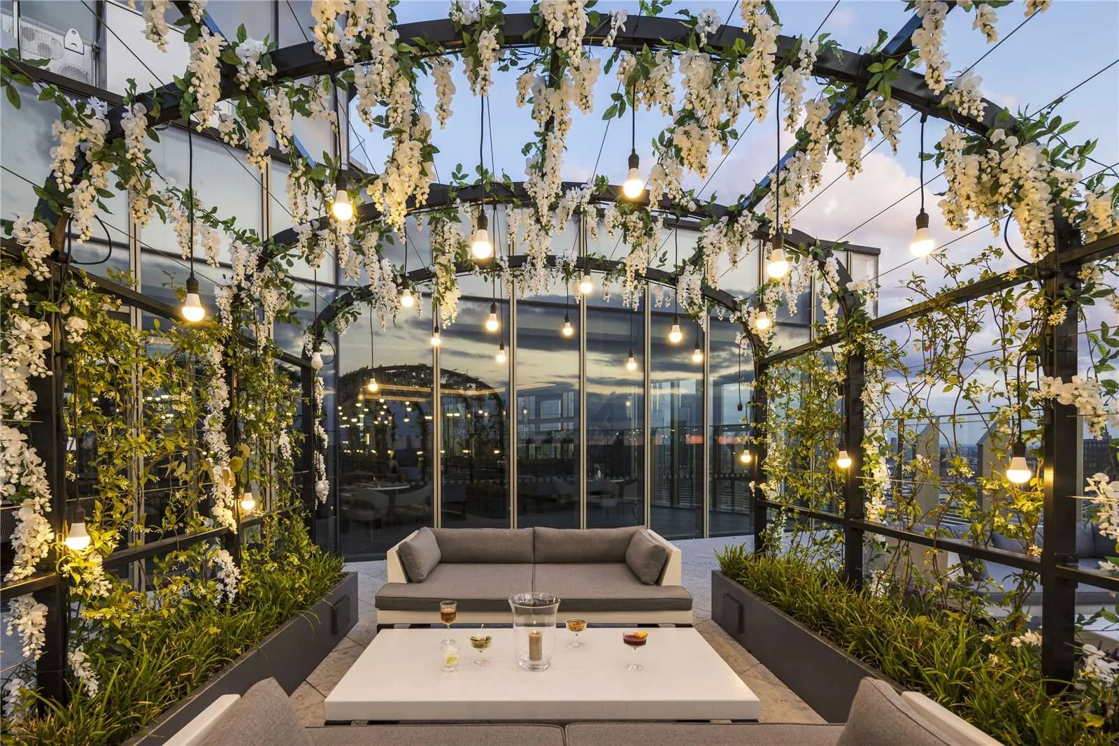 London The Stage Shoreditch Rooftop Garden Terrace Pergola Ec2a