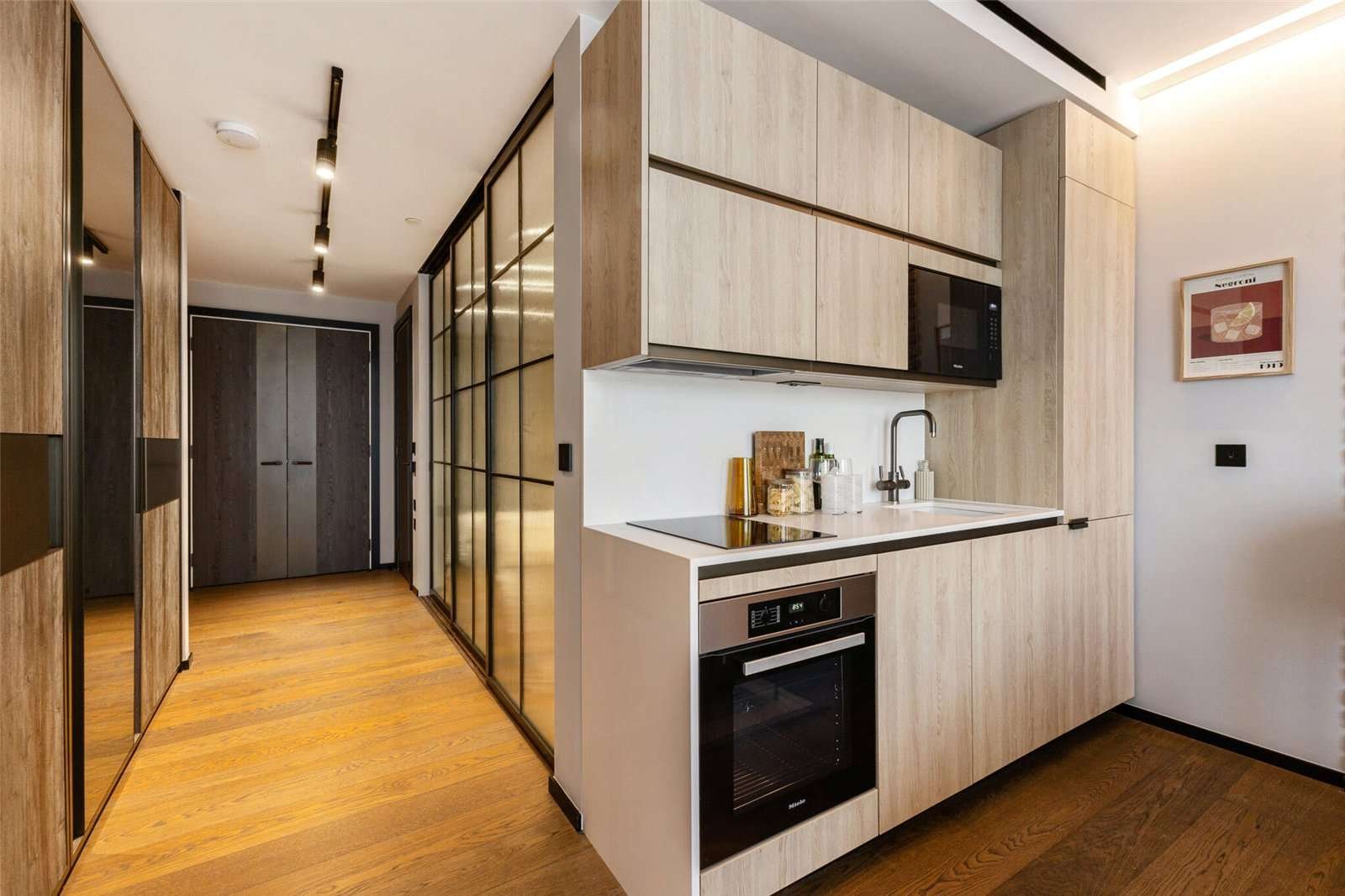 london-the-stage-studio-apartment-kitchen-miele-appliances-shoreditch-ec2a London The Stage Studio Apartment Kitchen Miele Appliances Shoreditch Ec2a