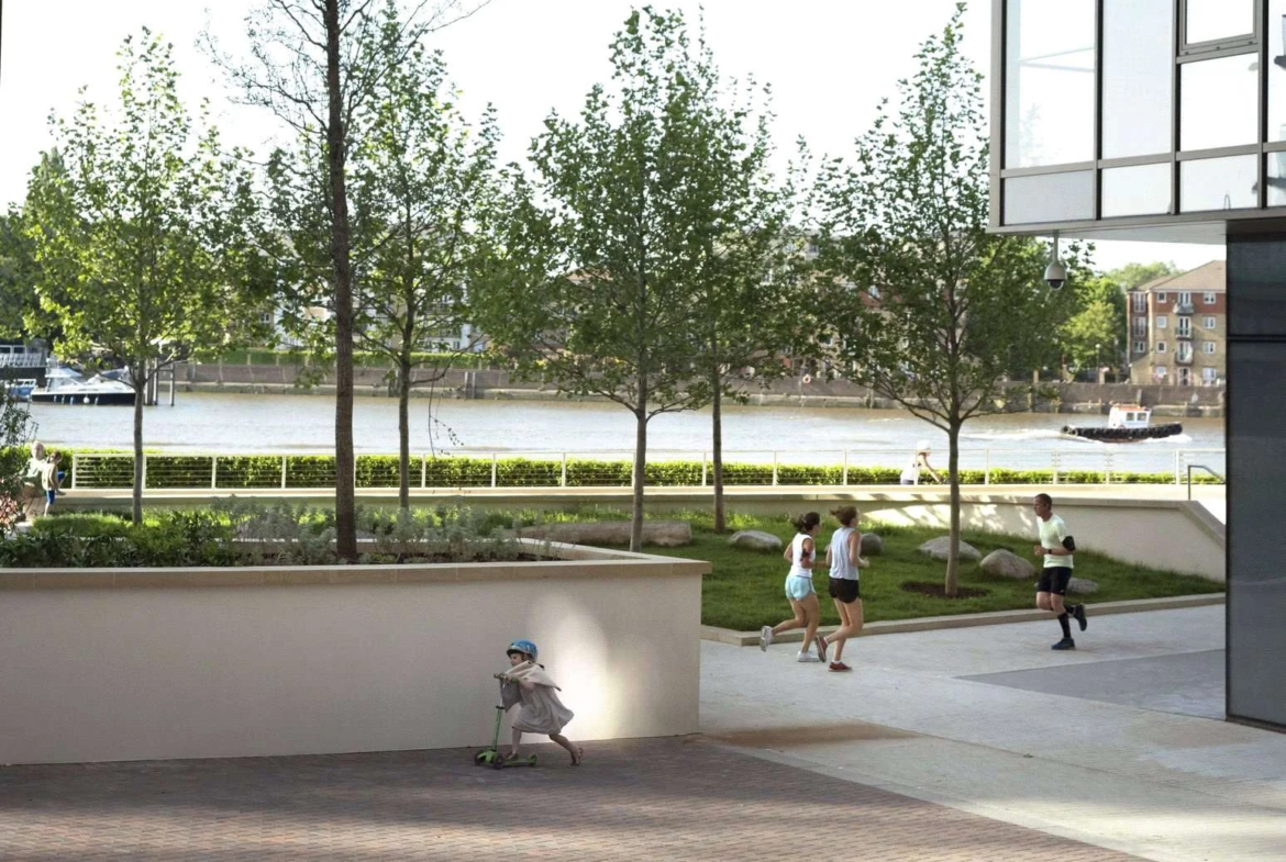 Nine Eastfields Riverside Quarter Wandsworth Sw18 Landscaped Gardens Riverside Piazza Thames View Residents